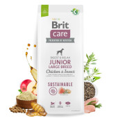 Brit Care Dog Sustainable Junior Large Breed Chicken&Insect- Супер премиум суха храна за подрастващи кученца от големите породи. С високоусвоим протеин от насекоми и пилешко месо